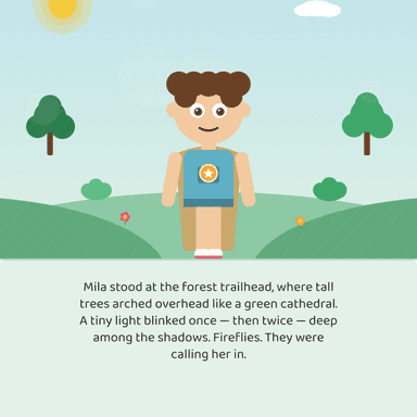 A page from The Whispering Forest